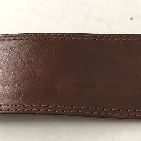 Streets Ahead Belt Italian Leather Wide Brown Handcrafted Heavy Gunmetal Buckle - Picture 4 of 11